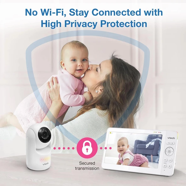 VTech Kamera ve Ses Özellikli, Pan Tilt Zoom - 7 Inc IPS Ekran - 1 Kamera - 4
