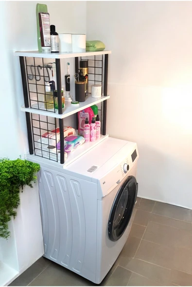 PEKA Çevir Kur 3 Raflı Banyo Düzenleyici – Çamaşır Makinesi Üstü Banyo Rafı - 3
