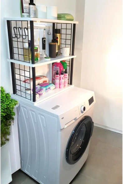 PEKA Çevir Kur 3 Raflı Banyo Düzenleyici – Çamaşır Makinesi Üstü Banyo Rafı - 4