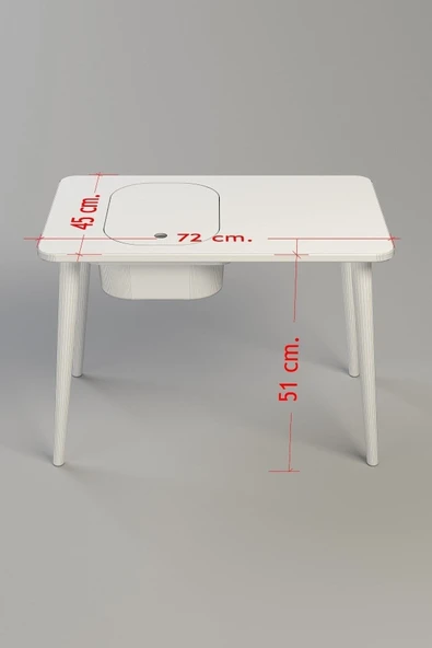 PEKA Çocuk Oyun Ve Aktivite Masası - Gri Sepetli - Resim 5