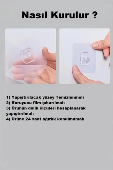 HomeSide Yapışkanlı Pleksi Tuvalet Kağıtlığı | WC Kağıtlık ve Tuvalet Kağıdı Askısı - 6