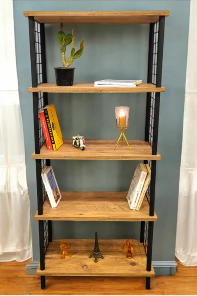 PEKA Kitap Yuvası 5 Raflı Geniş Kitaplık Ayakkabılık Banyo Düzenleyici Klasörlük Dekoratif Mutfak Rafı - 2