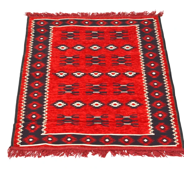 Etnik Motifli Otantik Dekoratif Kilim Desenli Halı (80cmx125cm) M1 - 2