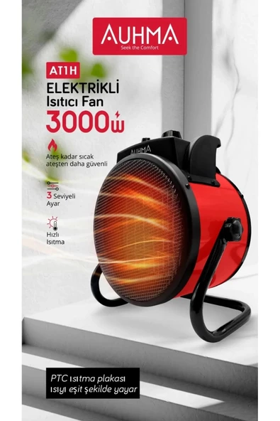 Ultra Güçlü 3000 Watt Taşınabilir Elektrikli Portatif Isıtıcı Soba Sıcak Hava Üfleyen Fan Radyatör - 4