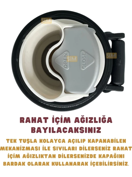 Galatasaray 650ml Lisanslı Çift Katlı Paslanmaz Çelik Termos  Hediye Kutulu - 4