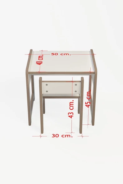 PEKA Montessori Çocuk Oyun Ve Aktivite Masası Ve Sandalye - Resim 6