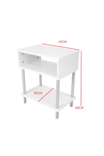 PEKA Yan Sehpa - Salon - Oturma Odası Zigon Sehpa - Safir Meşe - Resim 5