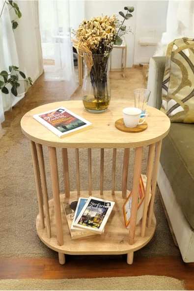 PEKA Retro Yan Sehpa - Komodin - Salon - Oturma Odası ürün görseli 1