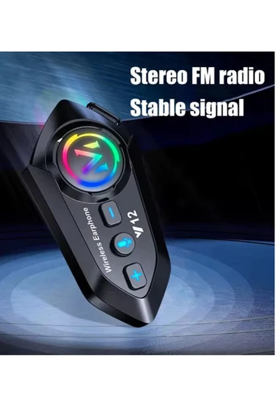 Y12  Motor Kask Kulaklık Rgb Modlu Radyolu Motosiklet Kulaklık 5.3 Bluetooth Intercom - 3