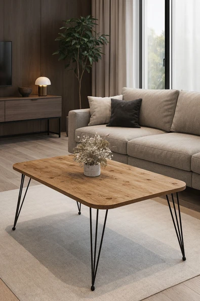 PEKA Dekoratif Orta Sehpa Metal Ayaklı Şık Tasarım ürün görseli 1