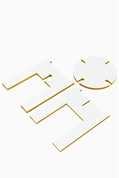 PEKA Minimalist MDF Demonte Tabure - Geçmeli Tasarım - Kolay montaj - 5
