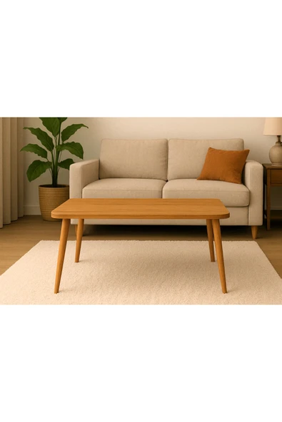 PEKA Dekoratif Orta Sehpa Ahşap Ayaklı Şık Tasarım - Resim 2