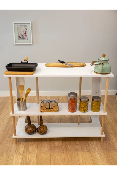 PEKA Mutfak Adası - Beyaz - 120cm x 60cm - Resim 4