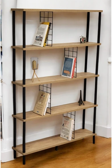 PEKA Çevir Kur 5 Raflı Modern Dekoratif Geniş Kitaplık Klasörlük Çok Amaçlı Düzenleyici Raf - Resim 3