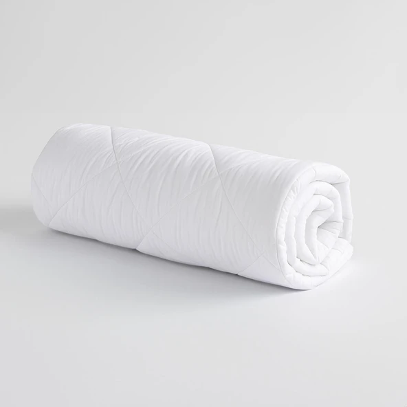 Homedius Luxury %100 Pamuk Kapitoneli Vatkalı Yatak Koruyucu Alez  Beyaz 140x200 - 3