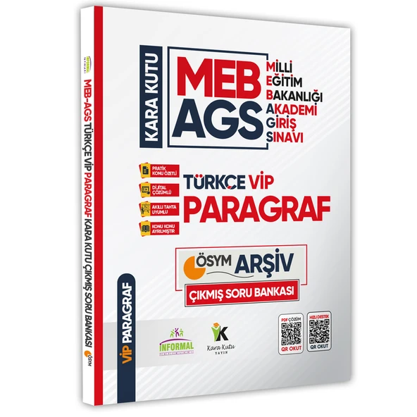 MEB-AGS Türkçenin Kara Kutusu VİP PARAGRAF 3 ÖSYM Çıkmış Soru Arşivi Bankası Konu Özetli Çözümlü