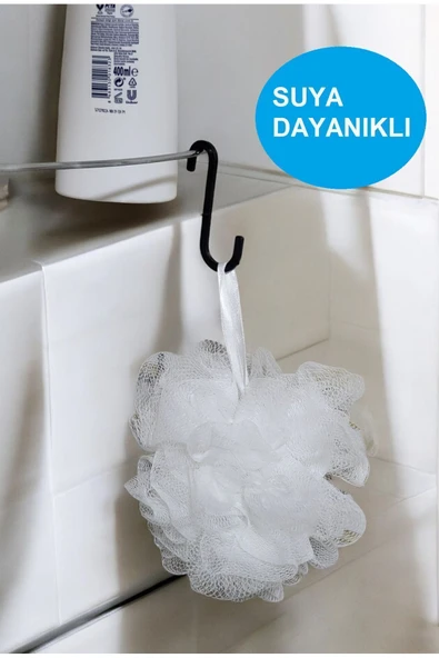 PEKA 6 Adet Plastik Havlupan Kancası Banyo Askısı Banyo Düzenleyici Lif Kese Askısı Mutfak Askılık - 2
