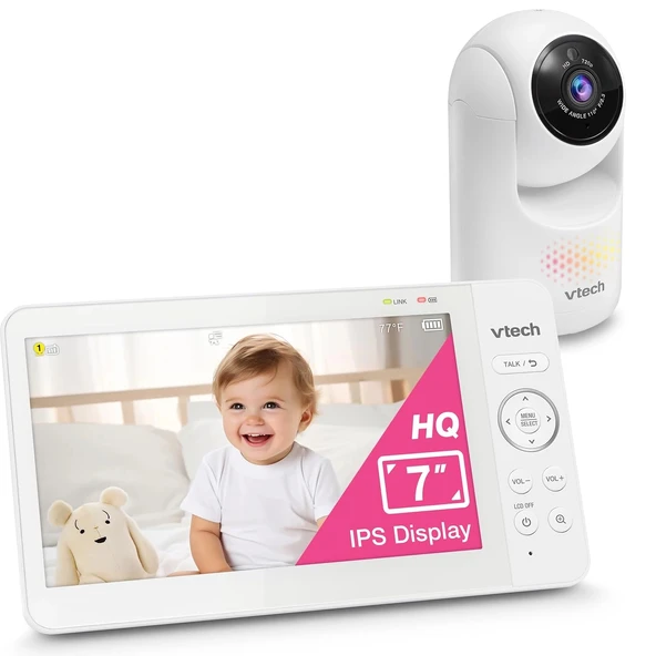 VTech Kamera ve Ses Özellikli, Pan Tilt Zoom - 7 Inc IPS Ekran - 1 Kamera - 1