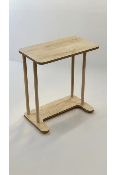 PEKA Yüksek Kalite Tekerlekli Laptop Sehpası Kahvaltı Masası Yan Sehpa - Resim 5