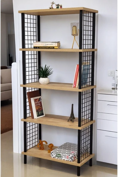 PEKA Kitap Yuvası 5 Raflı Geniş Kitaplık Ayakkabılık Banyo Düzenleyici Klasörlük Dekoratif Mutfak Rafı - 3