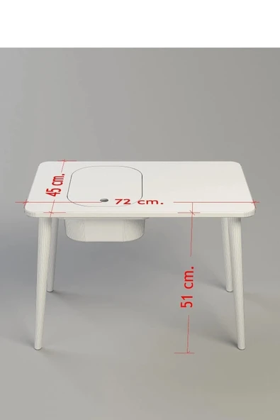 PEKA Çocuk Oyun Etkinlik Çalışma Masası Sepetli Ahşap Mdf Masa Takımı - Resim 7