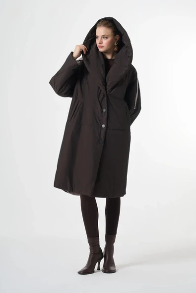 Misswhence Şerit Detaylı Şişme Mont  38501 - 5