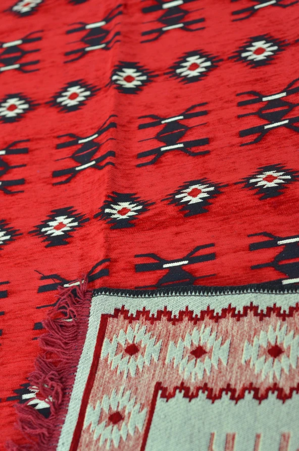 Etnik Motifli Otantik Dekoratif Kilim Desenli Halı (120cmx180cm) M1 - 4