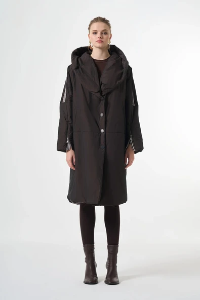 Misswhence Şerit Detaylı Şişme Mont  38501 - 1