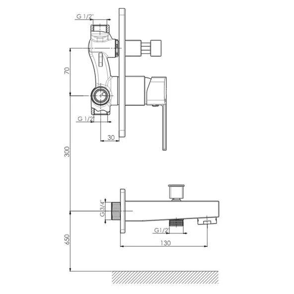 Gpd Ritmo Ankastre Banyo Bataryası Gaga ile MTA85 - 2