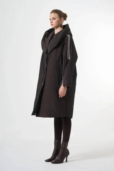 Misswhence Şerit Detaylı Şişme Mont  38501 - 3