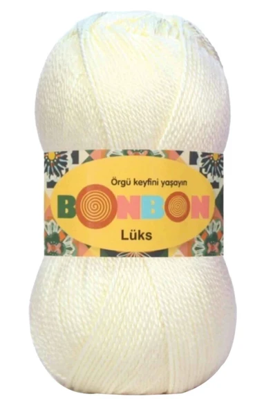 1 Adet Lüks Patik İpi Yünü Ekru 98300 - 1
