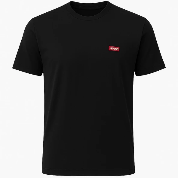 Erkek Basic Tişört – Rahat Kesim, Pamuk Kumaş, Siyah & Beyaz ürün görseli