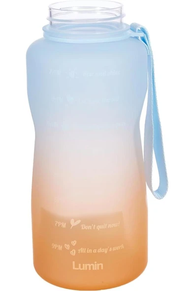 Lumin Flask Su Matarası 1,5 Litre Motivasyon Matarası Bpa Free Su Şişesi Suluk Water Bottle - Resim 4