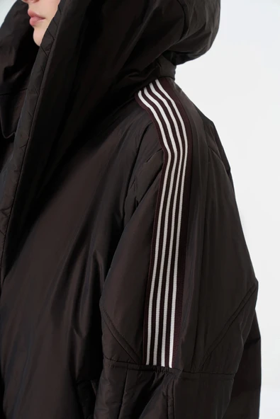 Misswhence Şerit Detaylı Şişme Mont  38501 - 7