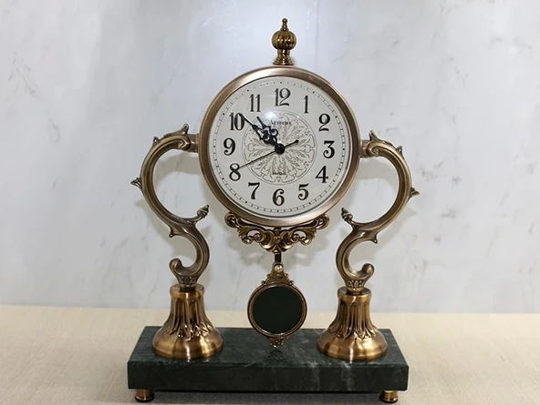 Altı Mermer Sarkaşlı Masa Üstü Saat Alk4321 ürün görseli