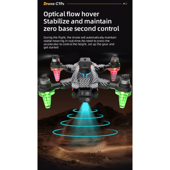Ozmik C19S Drone 360 derece engel kaçınma karbon fiber drone Wifili 1080p çözünürlüklü - Resim 6