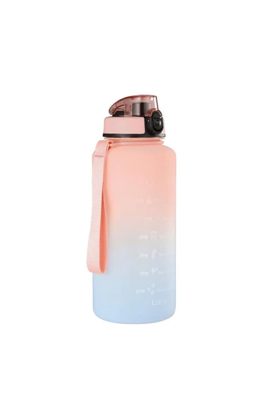 Lumin Flask Su Matarası 1,5 lt Motivasyon Matarası Bpa Free Su Şişesi Suluk Water Bottle - Resim 5