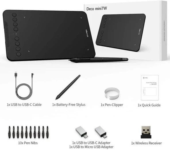 XPPen Kablosuz Çizim Tableti Deco Pro MW 2nd - 9