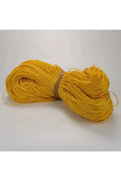 Sarı Renk Çile Kağıt İp Çanta Ipi Supla Ipi No:59 - (550-600 gr)