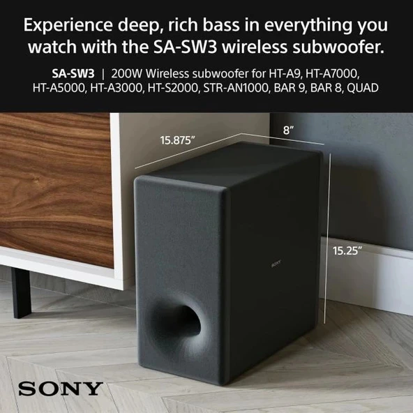 Sony HT-A3000 3.1 Kanal Dolby Atmos Surround Ses Çubuğu - 5