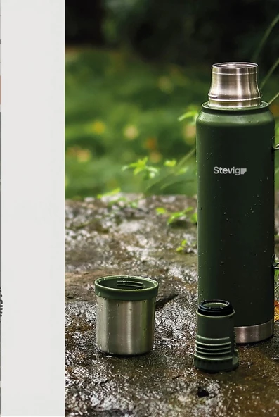Stevig ST-254 1 Camper Klasik Kulplu Sızdırmaz Çelik Termos 1.2LT - 5
