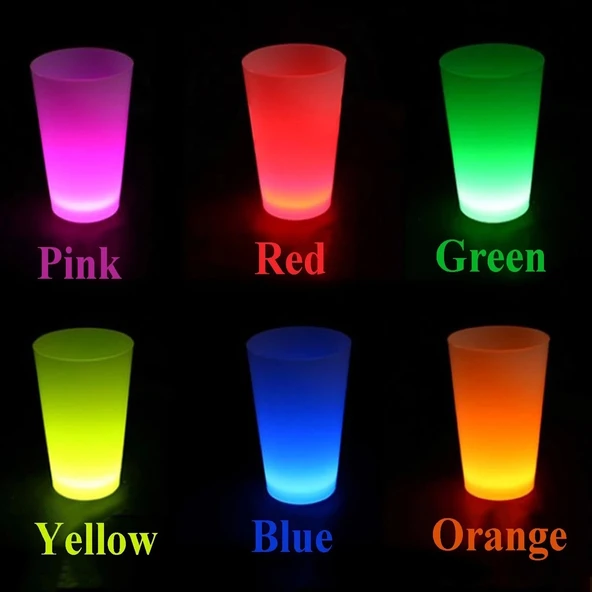 Neon Parti Glow Bardak 1.5 Oz Karışık Renk 1 Adet Tekli - 1