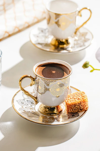 Nehir Ece 6 Kişilik 12 Parça Porselen Kahve Fincan Takımı ürün görseli 1