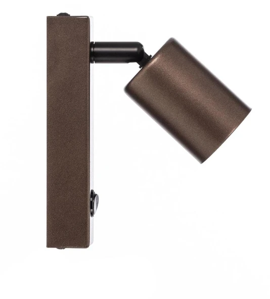 mylights Kahverengi ve siyah Metal Aç-Kapa anahtarlı  Yatak Başı LED Aplik  GU10 tasarruflu led ampul duvar aplik otel kafe modern mimari - Resim 2