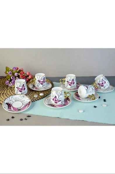 Floral Porselen Kahve Fincanı Royaleks-82454 - 1