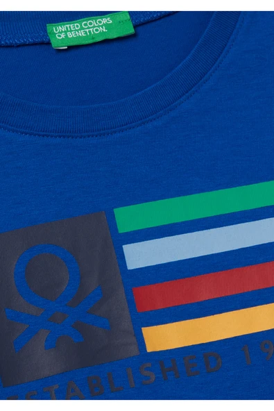 Erkek Çocuk Çok Renkli Logo Baskılı Bisiklet Yaka Uzun Kollu T-Shirt - 6