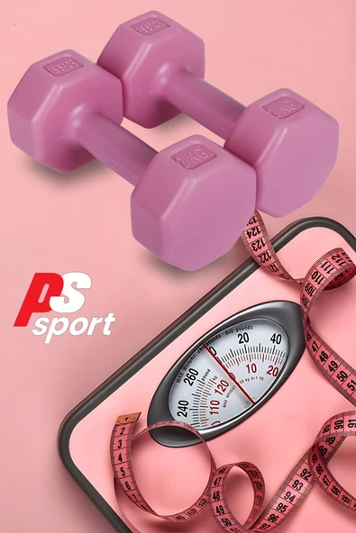PSSPOR 2 Adet 2KG Pembe Renk Dambıl Seti ( 2 Adet 2KG Gönderim Yapılmaktadır)