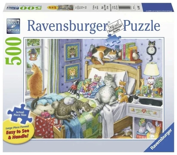Ravensburger Cat Nap 500 Parça Büyük Puzzle - 14966