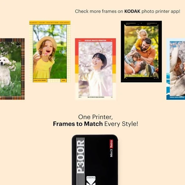KODAK Mini 3 Retro 4PASS Taşınabilir Fotoğraf Yazıcısı - 7