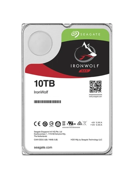 Seagate Ironwolf 10 Tb 7200rpm 256mb Sata3 180tb/y Nas (ST10000VN0008)